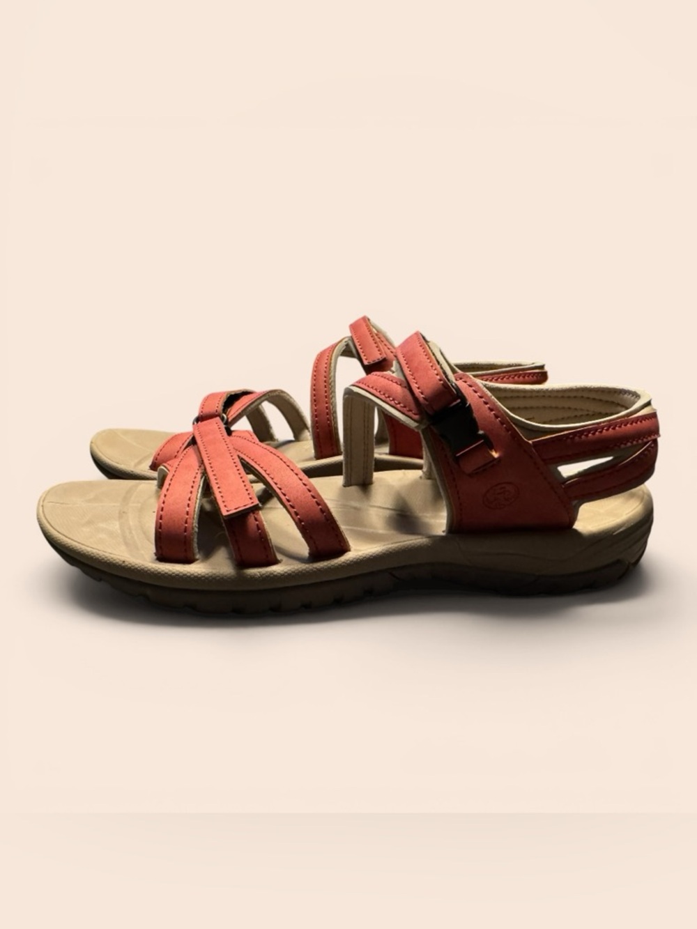 Northside Colette Open Toe Sandal Comfort Walk Coral Strappy Sz 8 - Picture 9 of 13